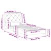 vidaXL Bedframe zonder matras fluweel roze 90x190 cm