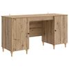 vidaXL Bureau Artisanaal eiken 142,5 x 50 x 75 cm Bewerkt hout