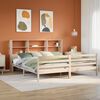 vidaXL Bed met boekenkast zonder matras massief grenenhout 180x200 cm