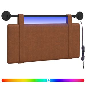 vidaXL Hangend hoofdbord Bruin Antiek PU