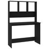 vidaXL Bureau met schappen 110x45x157 cm bewerkt hout zwart
