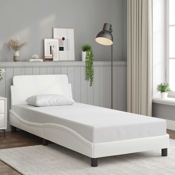 vidaXL Bedframe "Dover" kunstleer wit 90x200 cm