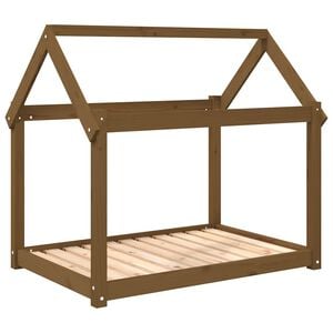 vidaXL Hondenmand 101x70x90 cm massief grenenhout honingbruin