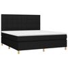 vidaXL Boxspring met matras en LED stof zwart 160x200 cm