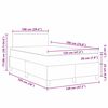 vidaXL Boxspringbed Donkergrijs en Wit 120 x 190 cm Katoen Stof