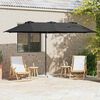 vidaXL Tuin Cantilever Parasol Zwart 372 x 198 x 243 cm