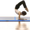 vidaXL Gymnastiekmat met pomp opblaasbaar 600x100x10 cm PVC blauw