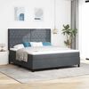 vidaXL Boxspringbed met matras Donkergrijs 180 x 200 cm Fluweel