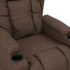 vidaXL Fauteuil verstelbaar stof taupe