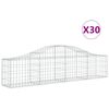 vidaXL Schanskorven 30 st gewelfd 200x30x40/60 cm gegalvaniseerd ijzer