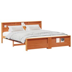 vidaXL Bedframe met hoofdeinde Wasbruin 200 x 200 cm Bewerkt hout