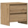 vidaXL Nachtkastje 2 pcs Artisan Eiken 45 x 34 x 44,5 cm Bewerkt hout