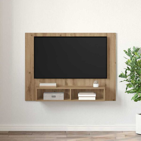 vidaXL Tv-meubelset Artisan Eiken 120 x 23,5 x 90 cm Bewerkt hout