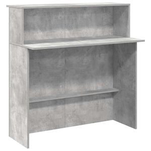 vidaXL Receptiebalie 100x50x103,5 cm bewerkt hout betongrijs