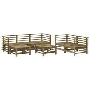 vidaXL 7-delige Loungeset ge&iuml;mpregneerd grenenhout