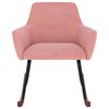 vidaXL Schommelstoel fluweel roze