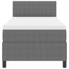 vidaXL Boxspringbed Lichtgrijs en wit. 100 x 200 cm Katoen Stof