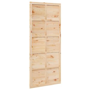 vidaXL Schuifdeur 90 x 2,5 x 208 cm Massief grenenhout Naturel