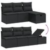 vidaXL 7-delige Loungeset met kussens poly rattan grijs