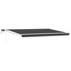 vidaXL Handbediende luifel met LED's Antraciet en Wit 4,5 &times; 3 m