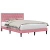 vidaXL Bedframe met hoofdeinde Roze 160 x 200 cm Fluweel