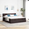 vidaXL Ottoman bed met matrassen 180x200cm stof donkerbruin
