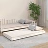 vidaXL Bedframe zonder matras massief grenenhout wit 75x190 cm
