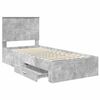 vidaXL Bedframe met hoofdeinde Beton Grijs 90 x 200 cm Bewerkt hout