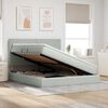 vidaXL Opbergbed met LED met matras Lichtgrijs 180 x 200 cm Fluweel