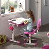 Vipack Kinderbureau verstelbaar Comfortline 201 met stoel roze en wit