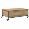 vidaXL Salontafel Artisan Eiken 91 x 55 x 32 cm Bewerkt hout