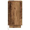 vidaXL Nachtkastje met LED-verlichting 38x34x65 cm oud hout
