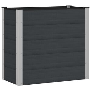 vidaXL Verhoogde plantenbak Zwart 100 x 50 x 91 cm WPC en Aluminium