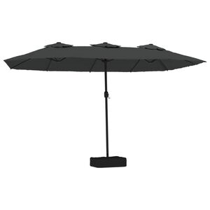 vidaXL Parasol dubbel 449x265 cm antracietkleurig