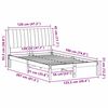 vidaXL Bedframe met hoofdeinde Wit 120 x 190 cm Massief grenenhout