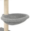 vidaXL Kattenmeubel met sisal krabpalen 117 cm lichtgrijs