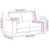 vidaXL Loveseat bank 120 cm fluweel donkergrijs