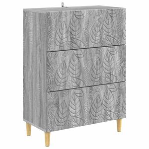 vidaXL Ladenkast Grijs Sonoma 66 x 34,5 x 90 cm Bewerkt hout