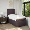 vidaXL Boxspring met matras stof donkerbruin 90x190 cm