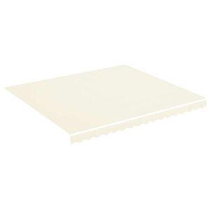 vidaXL Vervangingsdoek voor luifel 380x345 cm polyester cr&egrave;mekleurig