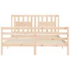 vidaXL Bedframe met hoofdbord massief hout 160x200 cm