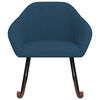 vidaXL Schommelstoel stof blauw