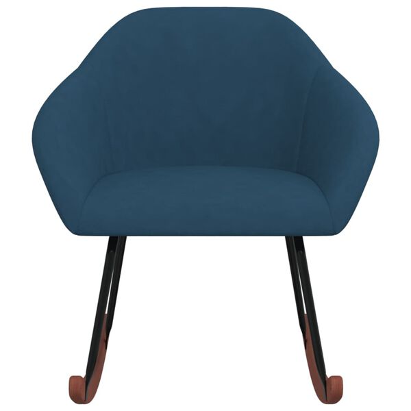 vidaXL Schommelstoel stof blauw