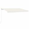 vidaXL Luifel handmatig uittrekbaar 400x350 cm cr&egrave;mekleurig
