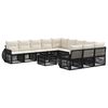 vidaXL Tuinbankenset 12 pcs Zwart en Cream Wit poly rattan
