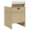 vidaXL 5-delige Tuinset met kussens poly rattan beige