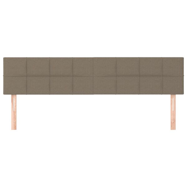 vidaXL Hoofdborden 2 st 100x5x78/88 cm stof taupe