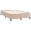 vidaXL Bedframe zonder matras 120x190 cm kunstleer cappuccinokleurig