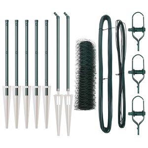 vidaXL Gecombineerd draadhek met spikes 10 x 0,8 m (B x H)