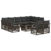 vidaXL Tuinbankenset 12 st Grijs poly rattan